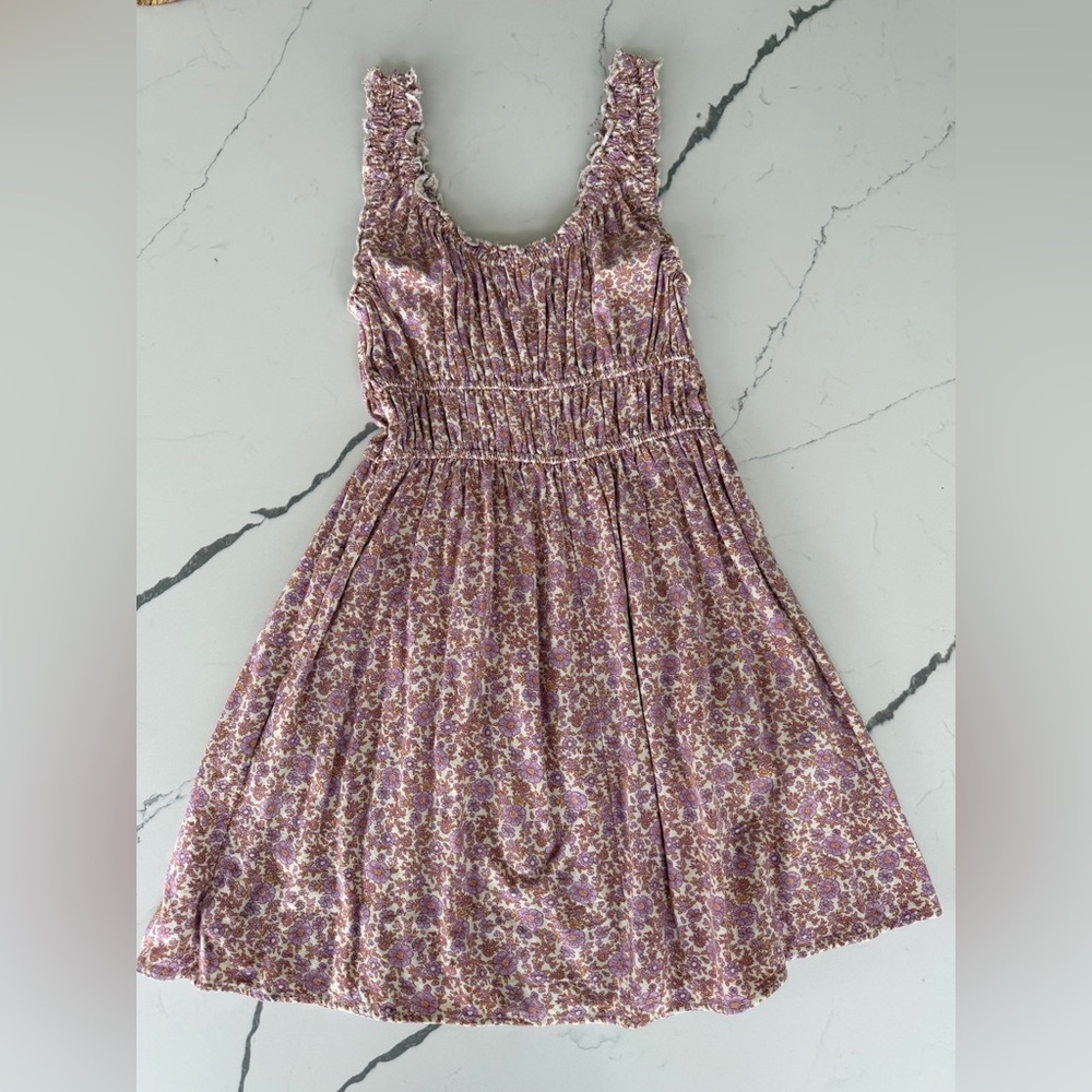 American Eagle Pink Floral Smocked Mini Dress Size S - Picture 3 of 9